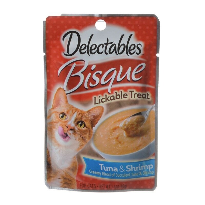 Shop Hartz Delectables Bisque Lickable Cat Treats Tuna Shrimp 1 4 Oz Pack Of 5 Overstock 23492416