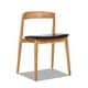 preview thumbnail 5 of 6, Raven 20.5" Mid-Century Modern Sculpted Oak Wood Dining Chair