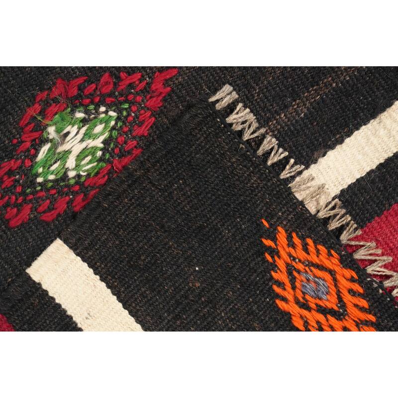 Hand Woven Oriental 100% Wool Carpet Southwestern Tribal Red Kilim Area Rug - 10' 3'' X 5' 7''