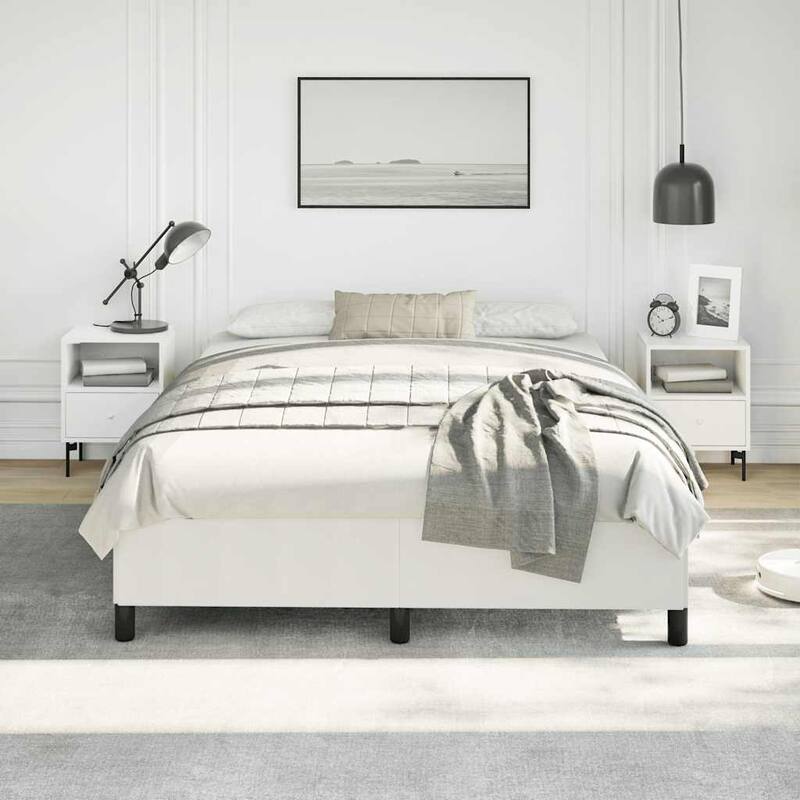 vidaXL Bed Frame, Faux Leather, No Mattress