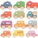 preview thumbnail 1 of 7, TickiT Rainbow Wooden Vehicles Natural - Kids