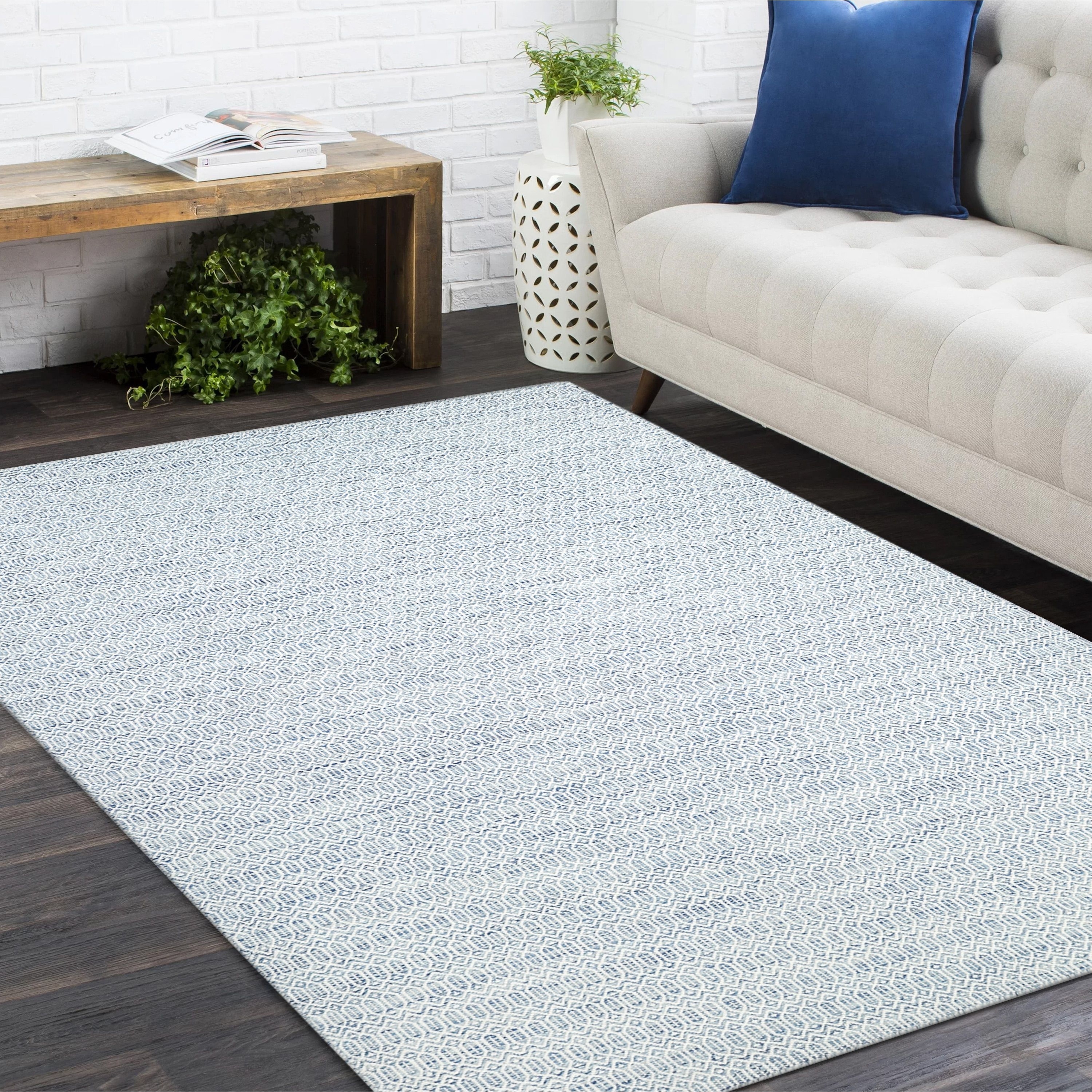 Overton Handmade Modern Contemporary Geometric Area Rug