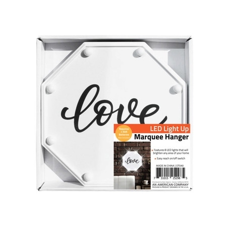 Love LED Marquee Hanging Wall Sign - Pack of 4