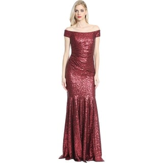 Badgley Mischka Dresses Find Great Women S Clothing Deals Ping Badgley Mischka Womens Evening Dress Off The Shoulder Sequined
