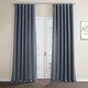 preview thumbnail 32 of 101, Exclusive Fabrics Italian Faux Linen Curtain (1 Panel) 50 X 108 - Sweden Blue