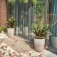 preview thumbnail 22 of 35, Glitzhome 16.75"H Set of 2 Oversized Eco-Friendly PE/Resin Faux Ceramic Tall Plastic Planter Porch Pot