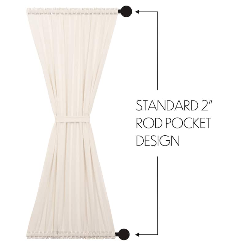 Farmhouse Curtains VHC Cotton Burlap Door Panel Rod Pocket Solid Color - Door Panel 72x40 - Door Panel 72x40