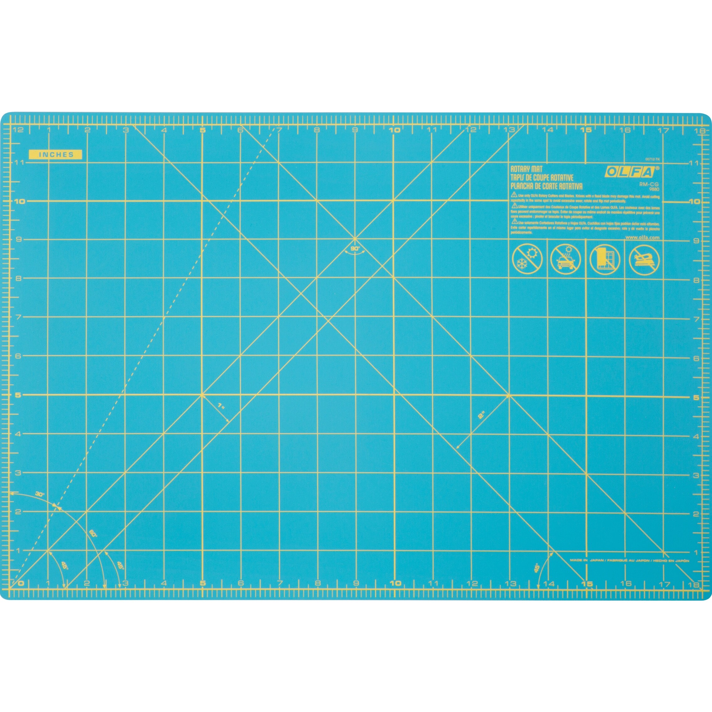Shop Olfa Splash Gridded Cutting Mat 12 X18 Free Shipping On