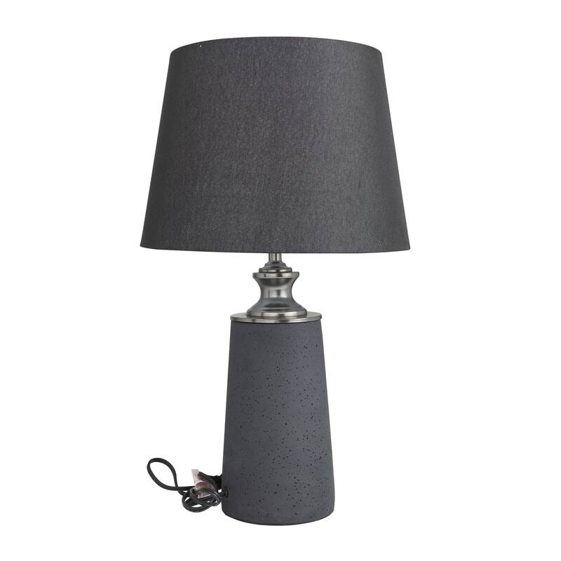 Cement Stone Room Table Lamp - Black - Roche River Decor