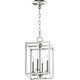 preview thumbnail 1 of 1, Quorum International 4 Light 8" Wide Taper Candle Chandelier Polished Nickel