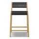 preview thumbnail 2 of 10, Poly & Bark Pai 24" Seat Height Counter Stool - Solid Wood Frame with Handwoven Seat