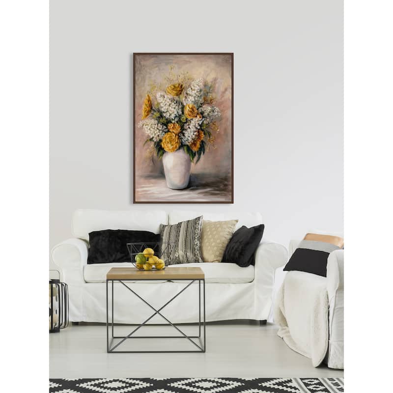 It Just Blooms Floater Framed Print on Canvas