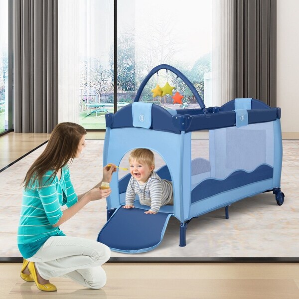 blue baby bassinet