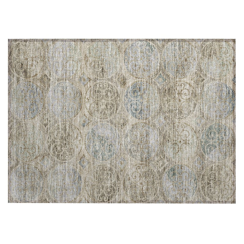 Machine Washable Indoor/ Outdoor Chantille Vintage Medallions Rug