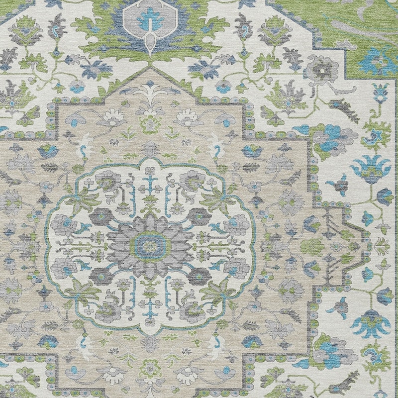 HomeRoots Oriental Traditional Rectangle Outdoor Rug