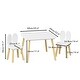preview thumbnail 12 of 14, Kids Table and 2 Chairs Set,3 Pieces Rabbit Themed Toddler Table and Chair Set,Children Activity Play Table Set Solid Wood Legs