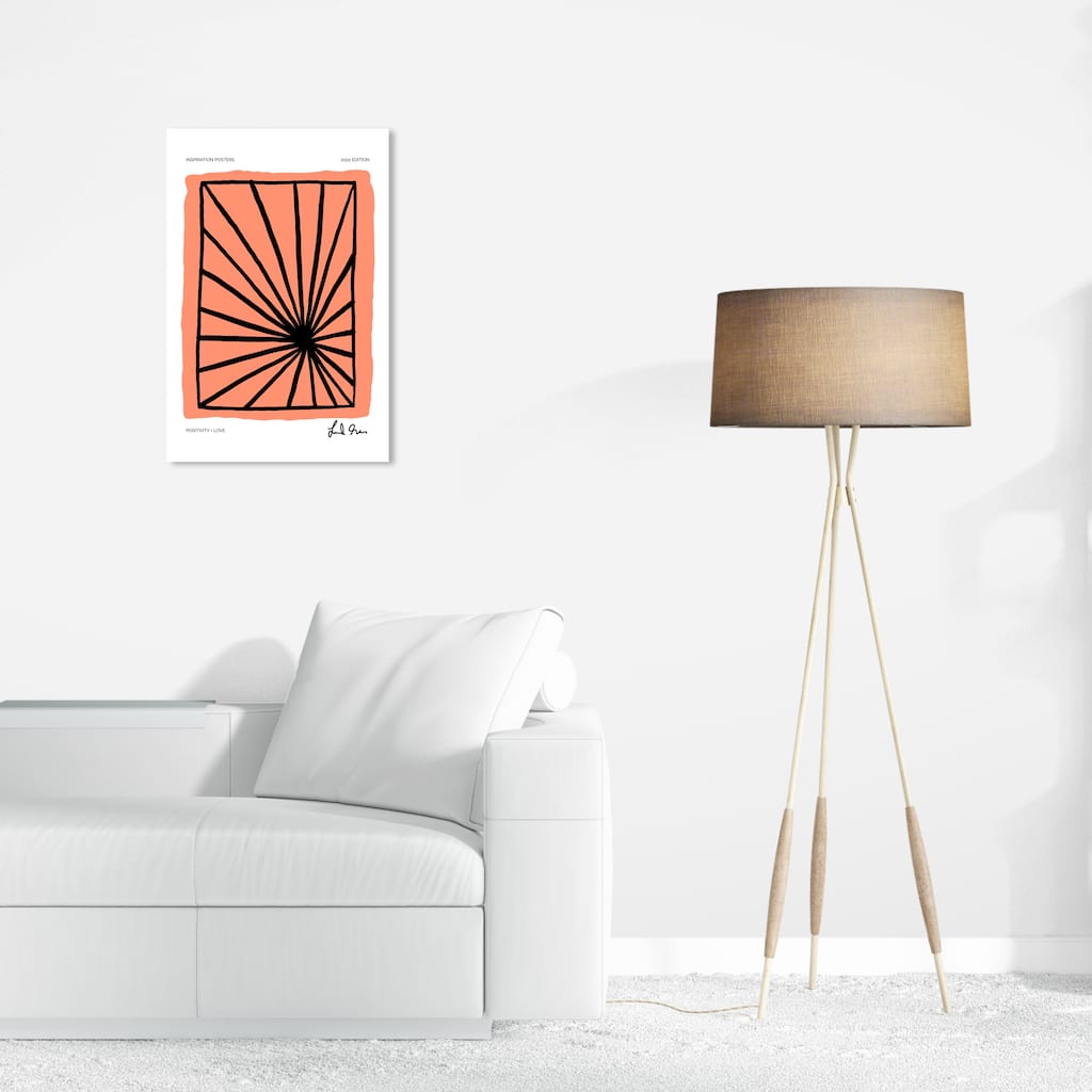 Wynwood Studio Canvas Abstract Positive Point Orange and Pastel Orange Modern & Contemporary Wall Art Canvas Print