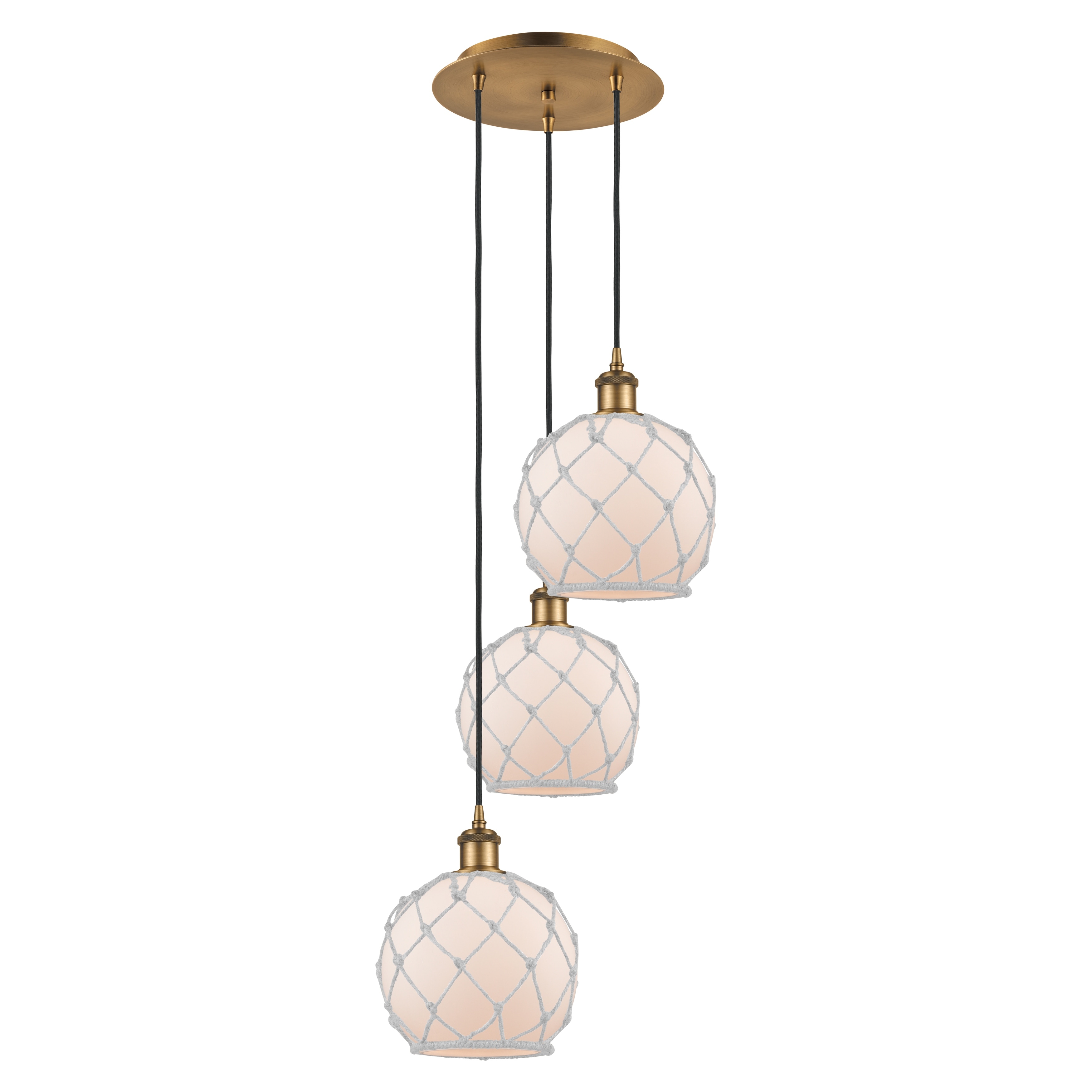 Innovations Lighting Endless Possibilities Ballston - Farmhouse Rope - 3 Light 15" Cord Hung Multi Pendant