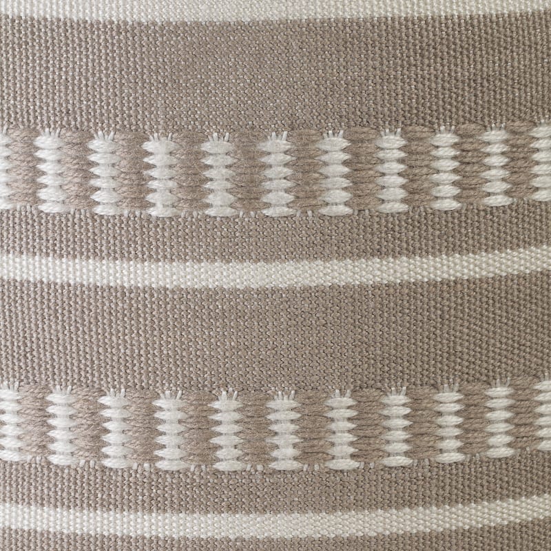 Sevita Dash and Stripe Geometric Indoor Outdoor Pouf - 20" x 20" x 20"