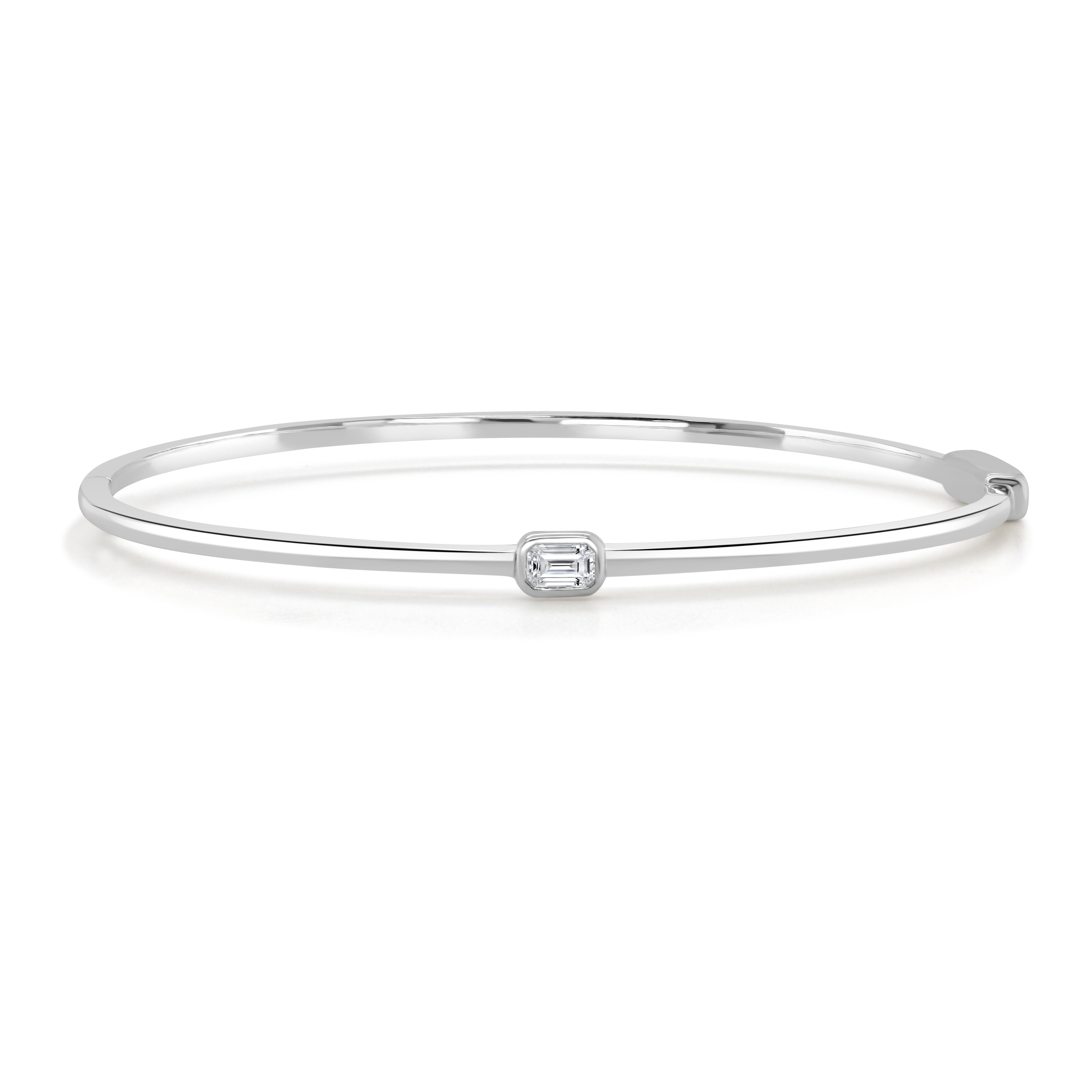 Joelle Emerald Cut Diamond Bangle Bracelet in 14K Gold (1/5 ct. tw.)