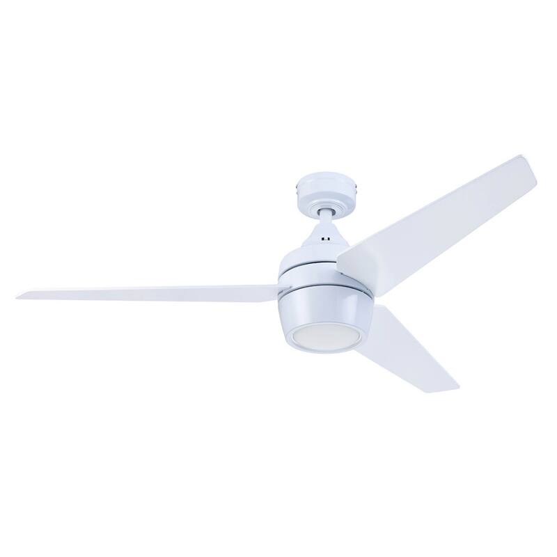 52" Honeywell Eamon Bright White Modern Indoor LED Ceiling Fan with Light, Remote Control