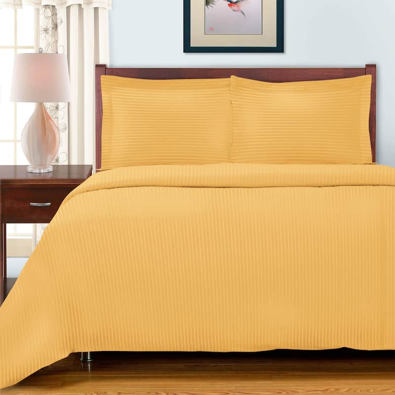 Superior Egyptian Cotton 650 TC Embroidered Duvet Cover Set