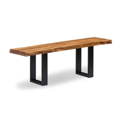 Alpine Natural Live Edge 48" Bench, Natural