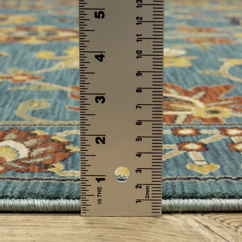 Style Haven Federica Floral Oriental Fringe Edge Area Rug