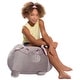 preview thumbnail 41 of 94, Animal Bean Bag Chair for Kids, Soft Cozy Animal Chair for Bedrooms Medium - 18 inch - Grey Elephant