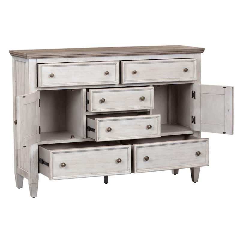 Heartland Antique White Tobacco 2 Door 6 Drawer Chesser
