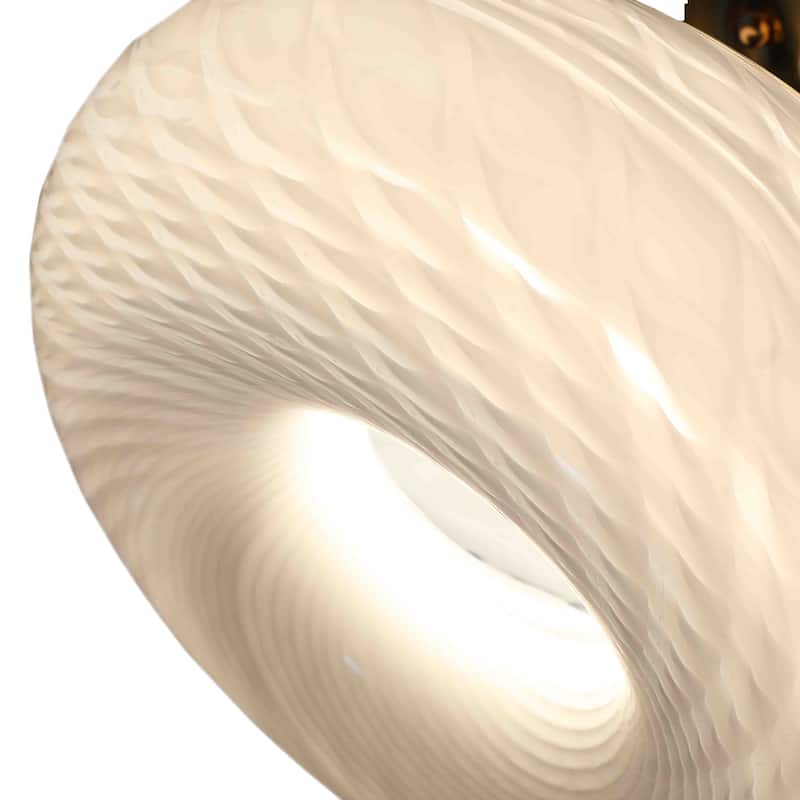 1-Light Metal Flush Mount Light Glass Ceiling Lights