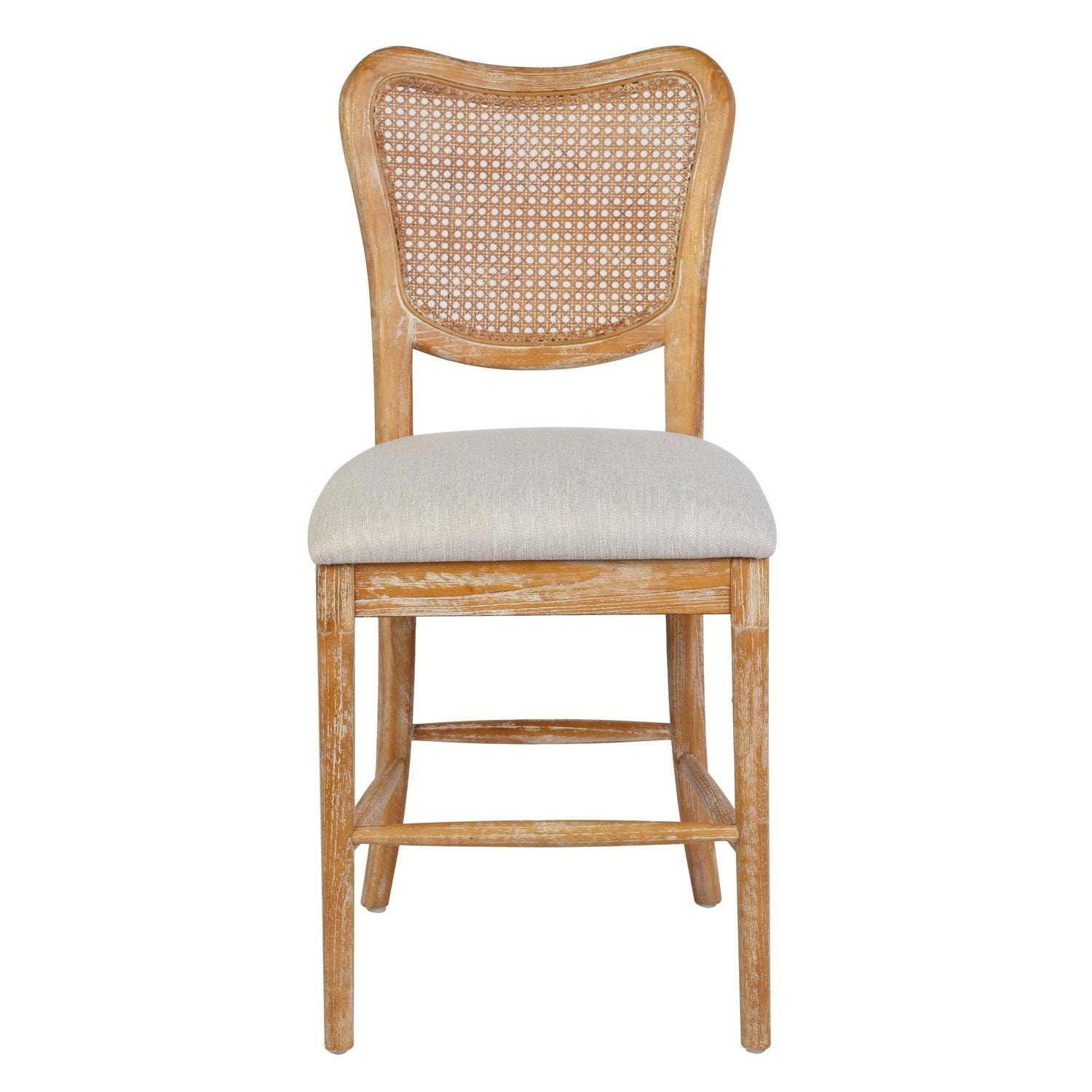 Set of Elegant Rattan Back Chairs: Farmhouse Dining Room Accent Chairs,  French Distressed Design On Sale Bed Bath  Beyond 38143231