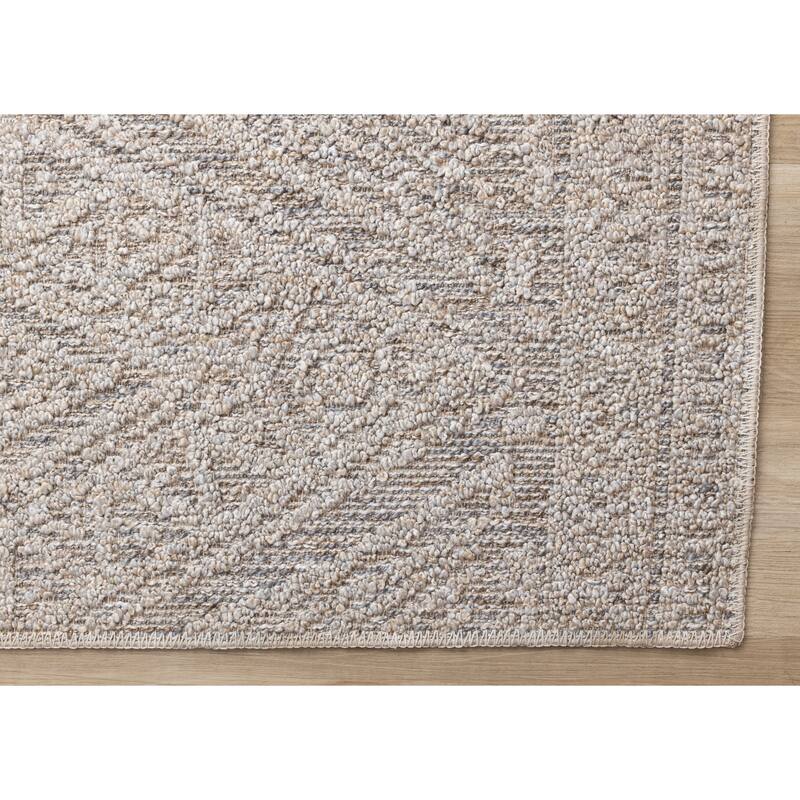 Alta Collection - Grey Beige Textured Area Rug