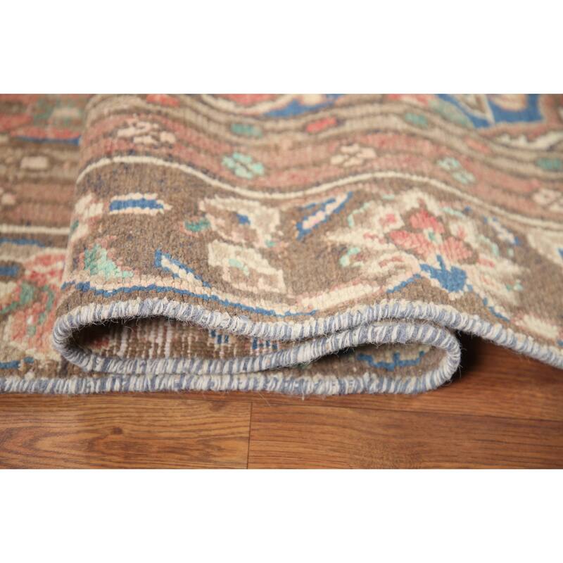 Hand Knotted Oriental 100% Wool Carpet Traditional Floral Pink Hamedan Area Rug - 8' 8'' X 5' 6''