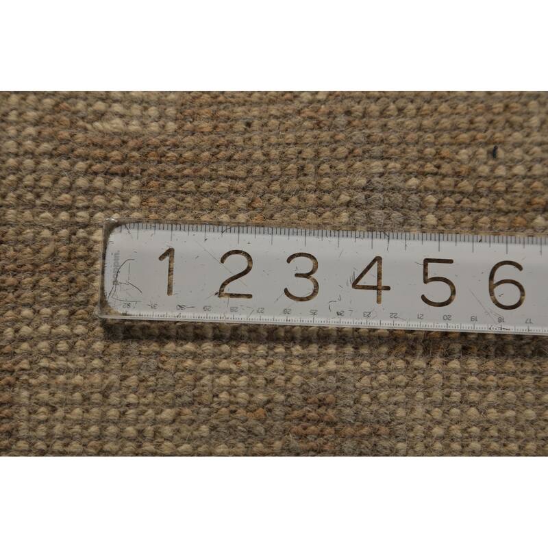 Gray Oushak Indian Area Rug Hand-Knotted Transitional Wool Carpet - 8'5"x 9'11"