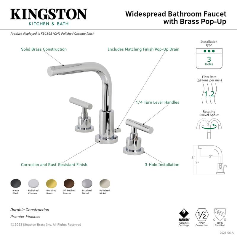 Manhattan 8 in. Widespread Bathroom Faucet