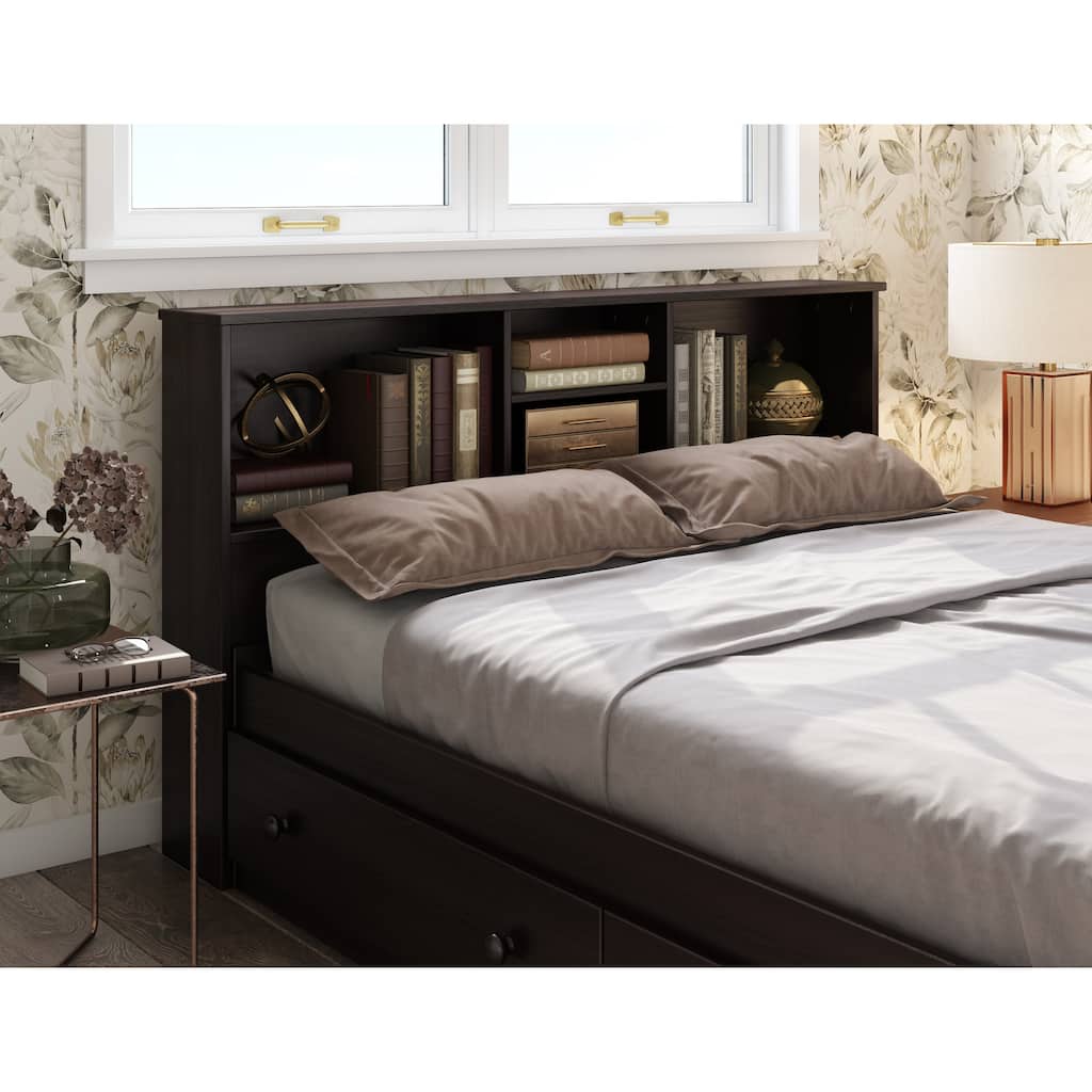 Palace Imports 100% Solid Wood Kansas Full Size Bookcase Headboard