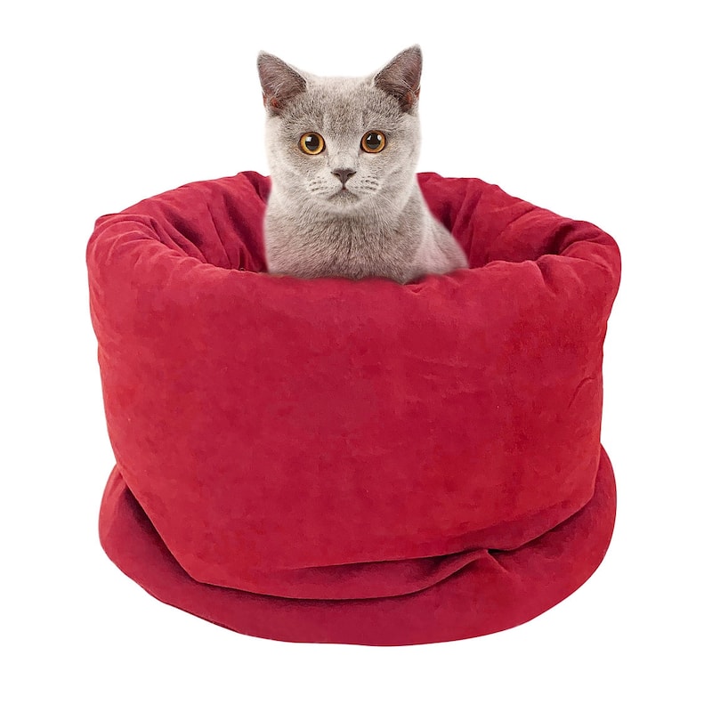 GOOPAWS 4 in 1 Self Warming Burrow Cat Bed