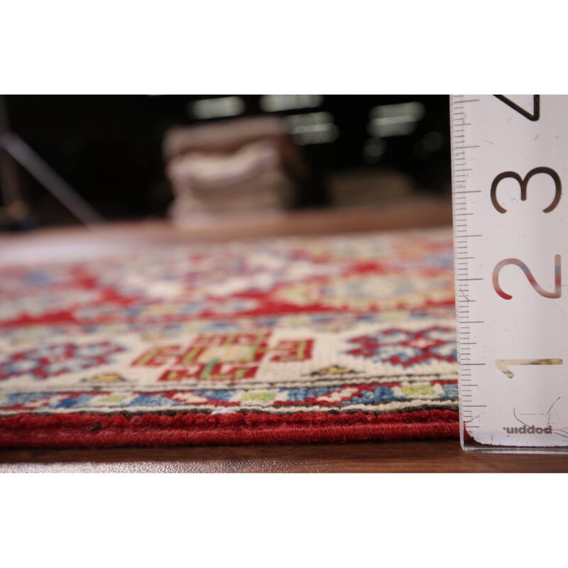 Kazak Oriental Rug Hand-Knotted Wool Carpet - 2'7" x 19'3"