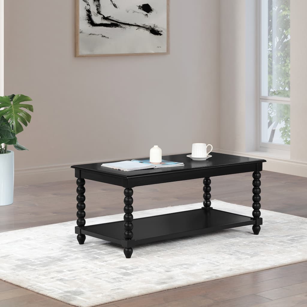 Elise Coffee Table in Black Finish