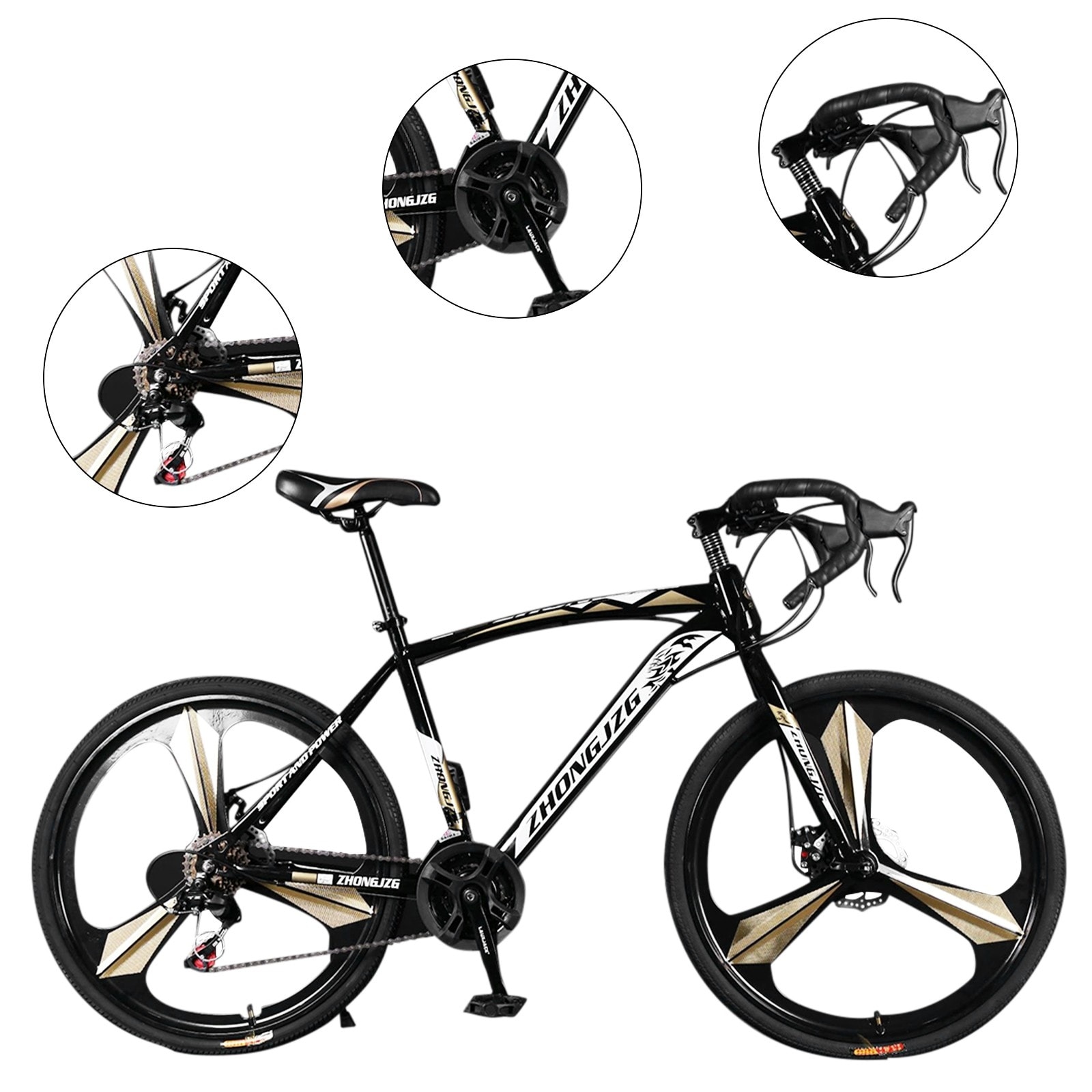 ❥21 Speed Commuters Aluminum Full Suspension Bike Double Disc Brakes 700c