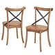 preview thumbnail 2 of 13, Simple Living Constance Solid Wood X-Back Dining Chairs (Set of 2)