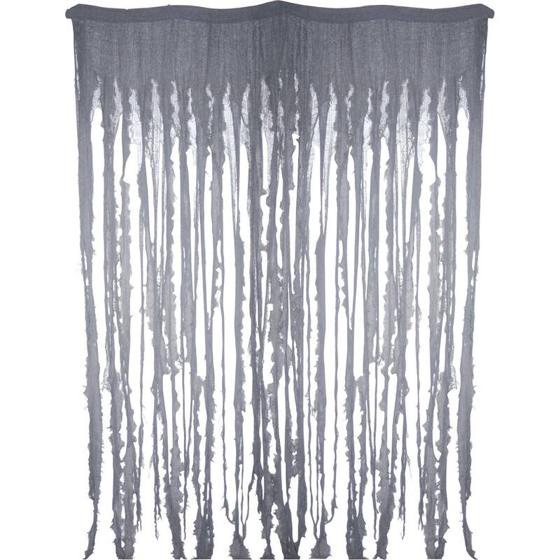 96" Gray Curtain Creepy Cloth Halloween Prop