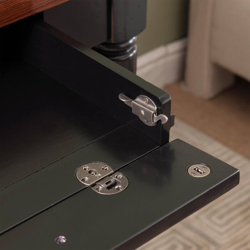 Turned Leg Laptop Desk - Drop Front Keyboard Drawer - Antique Ambiance Writing Table