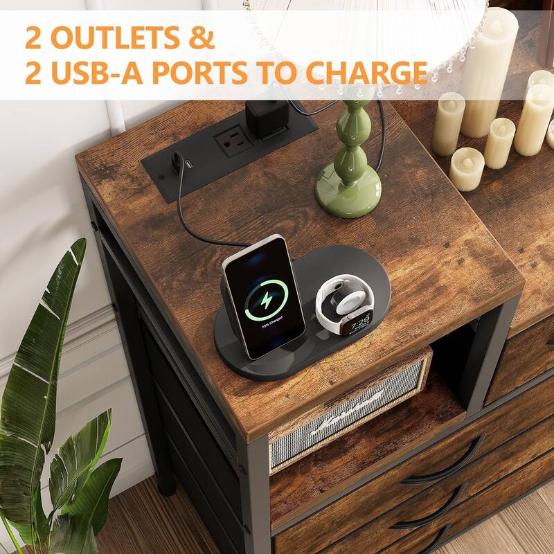 Bedroom Dresser with 9 Drawers