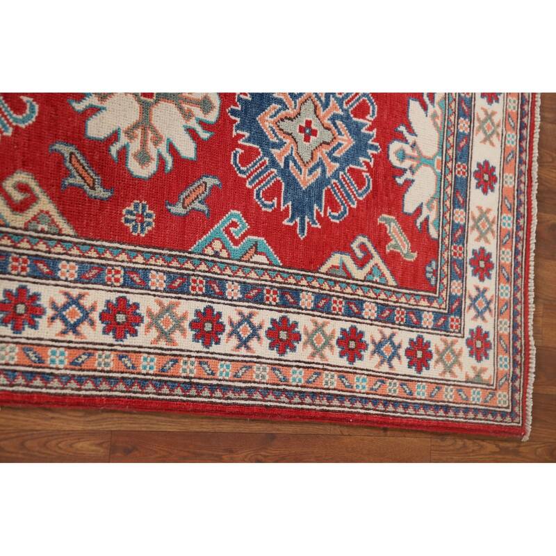 Red Kazak Oriental Runner Rug Handmade Wool Carpet - 2'10" x 9'10"