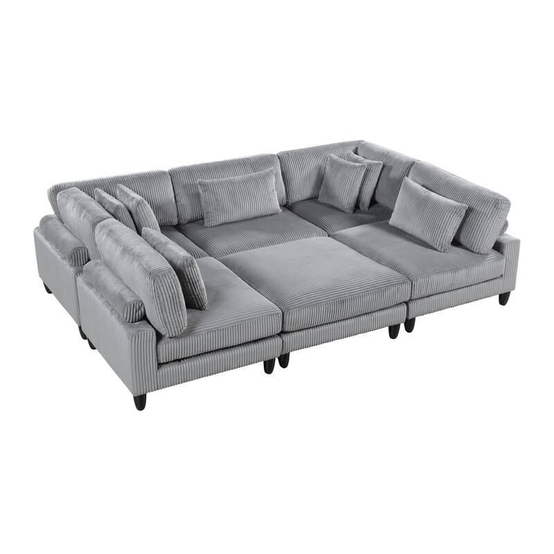 Jonas 6-Piece Modular Sectional Sofa with Ottoman