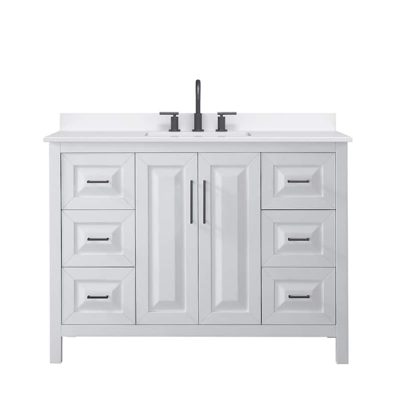 Wyndham Collection WCV252548S-QTZ-US3MXX Daria 48" Free Standing