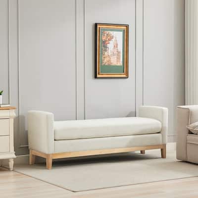 66.34"W Elegant Upholstered Bench