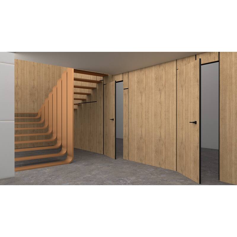 Solid Hidden Door with Handle Planum 0010 Split Wood